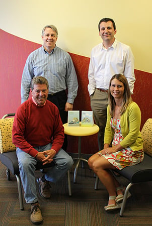 Group photo of Landscape Structure leaders, Fred Caslavka, Pat Faust, Steve King, and Karlye Emerson.