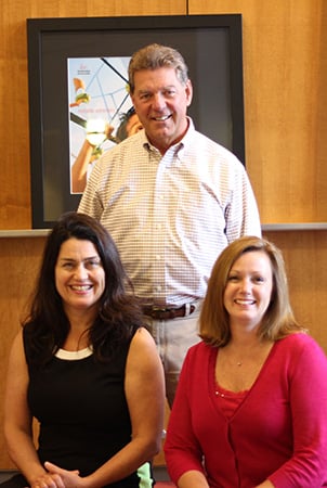 Landscape Structures leader portrait of Steve King,  Dawn Anderson, and Jill Dunning-Harris.