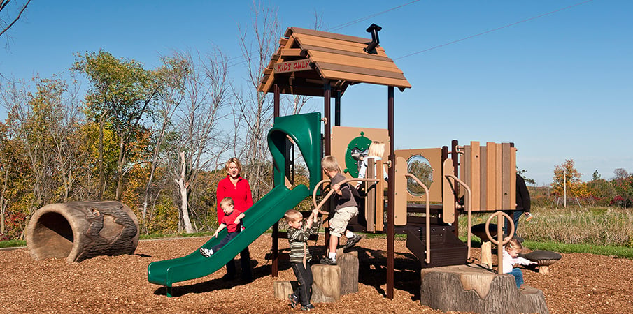 Treehouse themed playground for kids aged 2 to 5 years