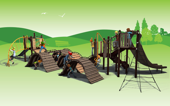 The Hillscape Adventures offers a rolling design and climbing challenge for kids ages 5 to 12.