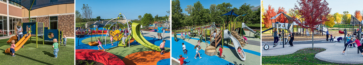 We have commercial playground equipment to meet the needs of all age groups.