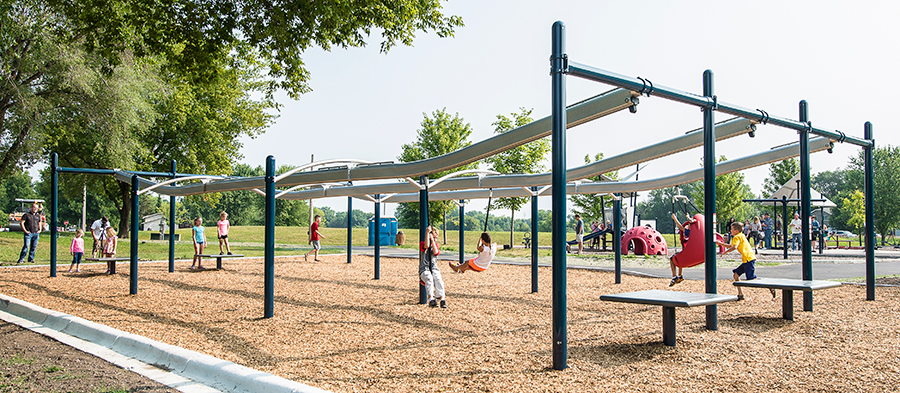 ZipKrooz™ is the first inclusive zip line for playgrounds.