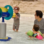 Keep young children within arms length during aqua play.