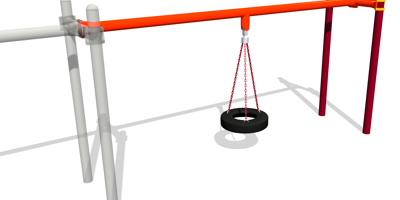 Tire Swing W 4 Posts