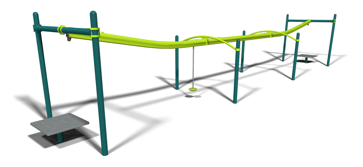 ZipKrooz® TwoWay Playground Zip Line Offers Nonstop Fun