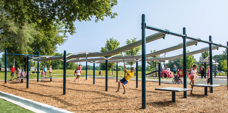 Zipkrooz Two Way Playground Zip Line Offers Nonstop Fun