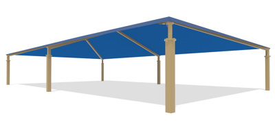 Skyways Hip 50 X50 Fabric Shade Structure Skyways Hip 50 X50 Fabric Shade Structure