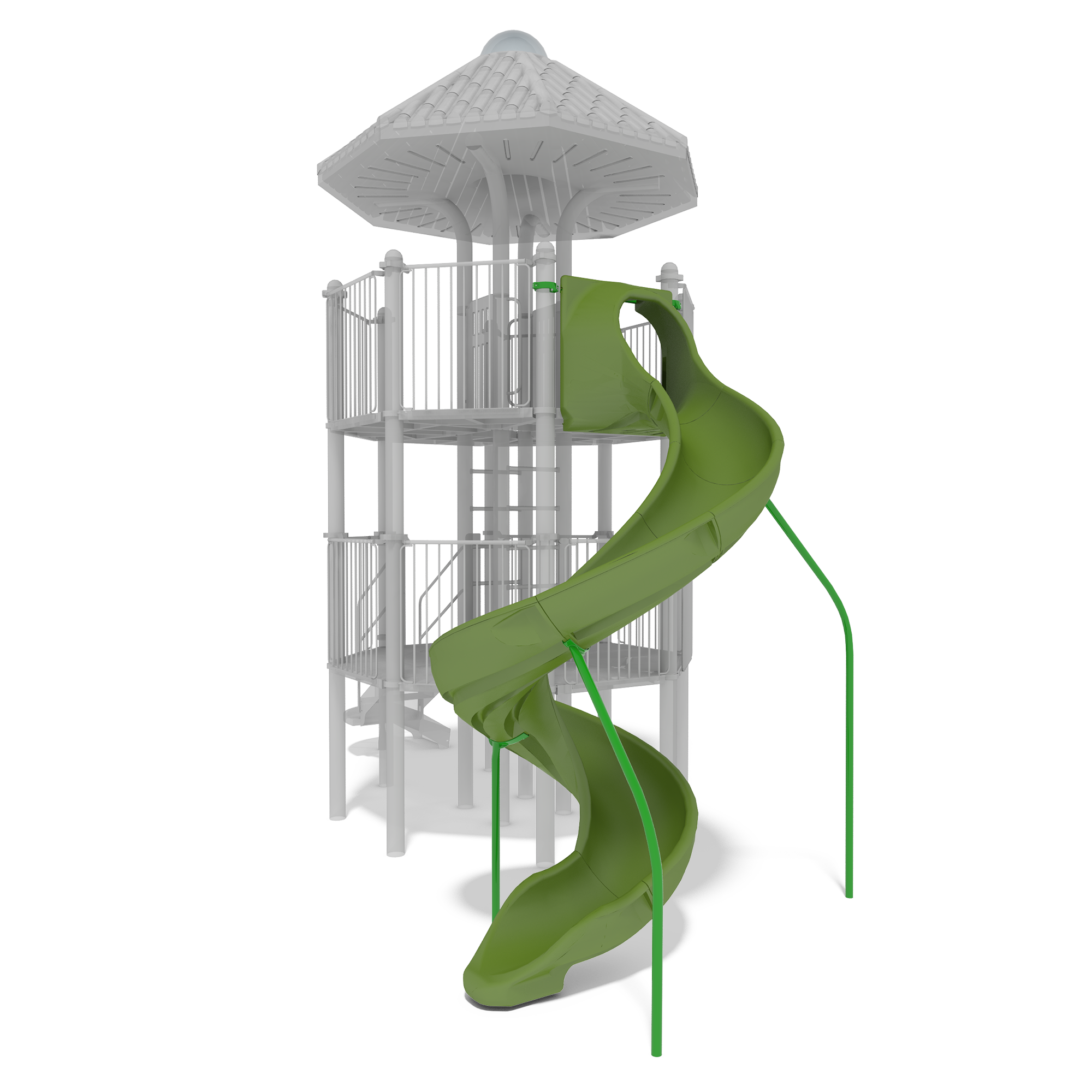 10' Tower WhooshWinder® Slide Spiral Playground Slide