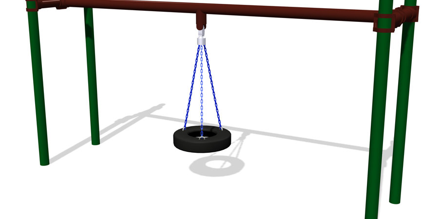 Tire Swing W 4 Posts