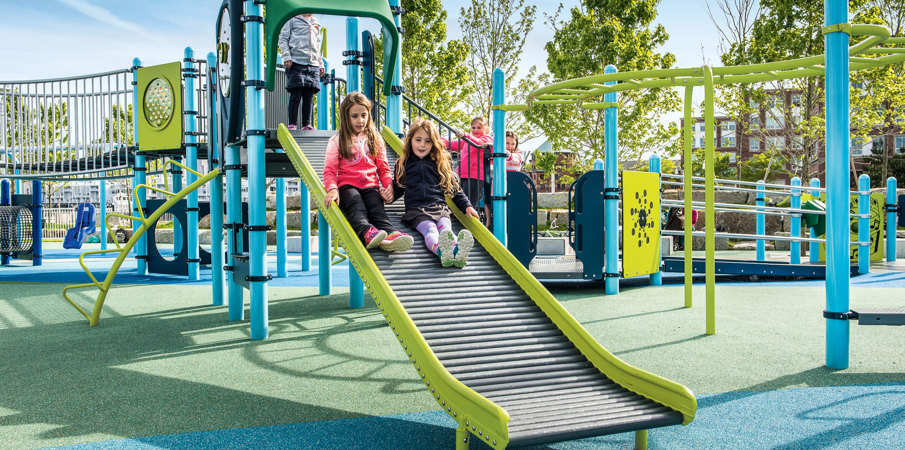 Rollerslide Wide Slide With Individual Rollers For Sensory Component Overview Exclusive To Landscape Structures