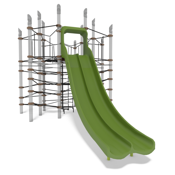 Skyport Climber with Double Swoosh Slide Skyport Climber with Double Swoosh Slide