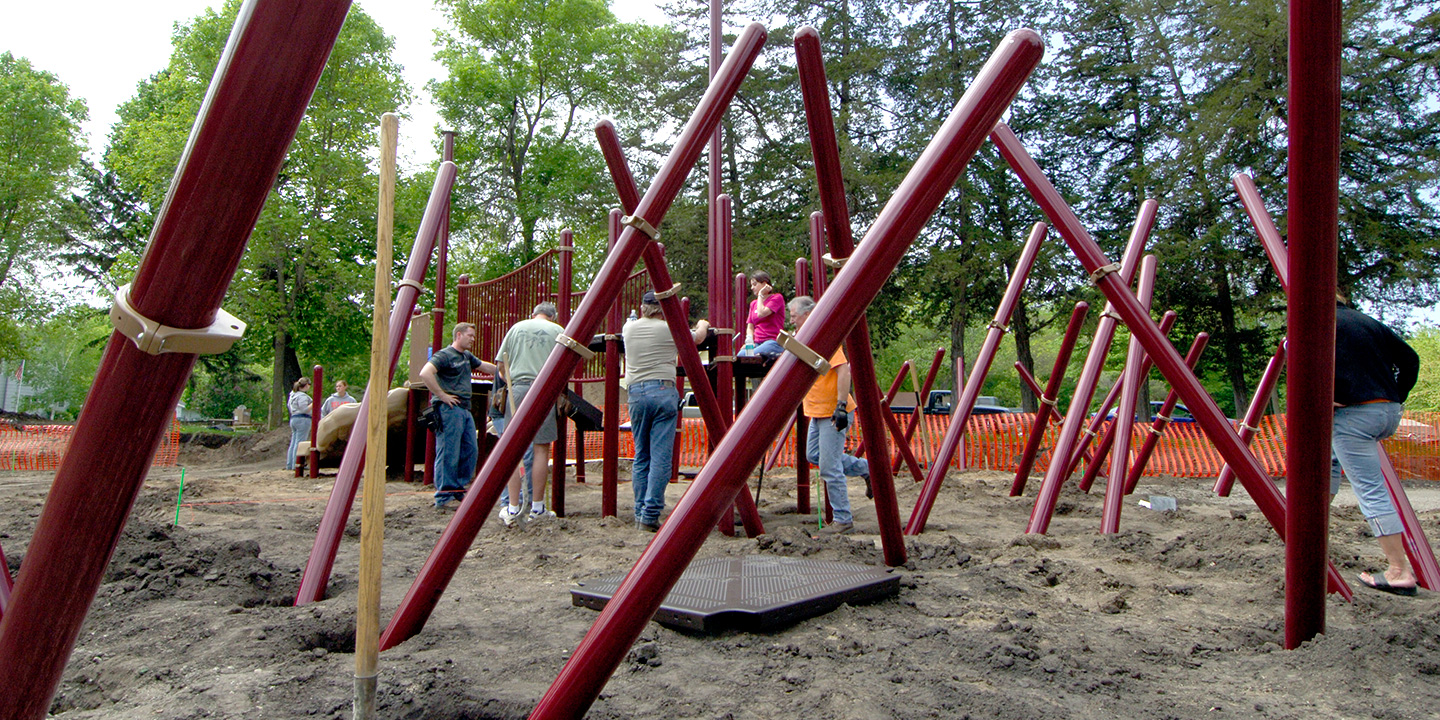 Community Playground Build... Install your playground as a community build project to help save costs and foster relationships.