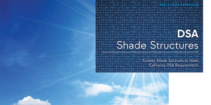 Cover image of a DSA shade structures brochure from SkyWays