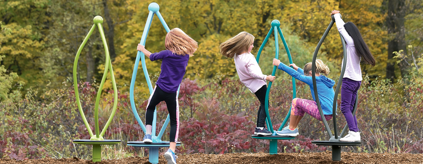 Engage the Senses with New Playground Spinners