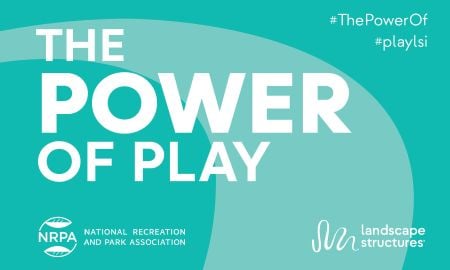 Turquoise graphic with headline "The Power of Play" and hashtags "#ThePowerOf" and "#playlsi"