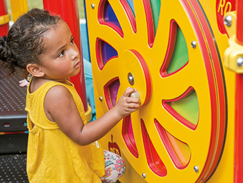 Color wheel is an example of creative playground equipment