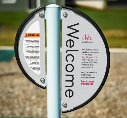 Playground Welcome Sign from Landscape Structures