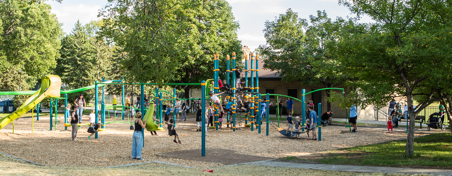 Windom NE Park Vibrant, Colorful Neighborhood Playground